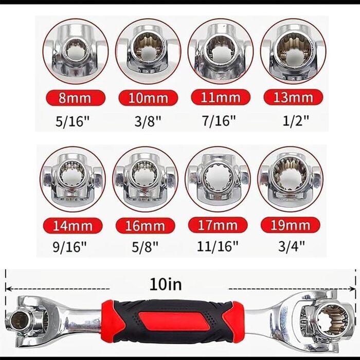 Універсальний торцевий ключ Taiyyi 52 в 1 з храповиком на 360 градусів багатофункціональний торцевий ключ для ремонту велосипедів та автомобілів, дому