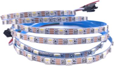 Адреса SK6812 MINI 5050 RGBW RGBWW світлодіодна піксельна стрічка 5мм RGBW RGBWW 60LEDs /m 5V повнокольорова як WS2812B 1м 2м (SK6812 RGBWW Біла друкована плата, 2M) SK6812 RGBWW Біла друкована плата 2м