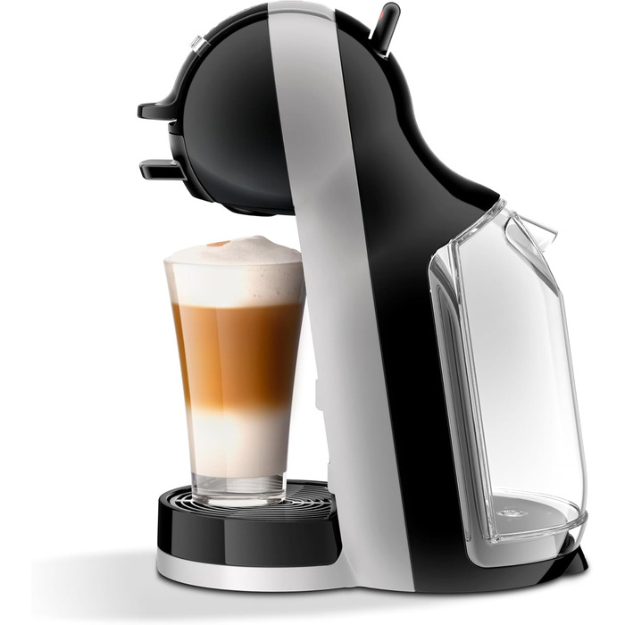 Капсульна кавоварка NESCAF De'Longhi EDG 155.BG Dolce Gusto Mini Me (для гарячих і холодних напоїв, тиск насоса 15 бар, резервуар для води 0,8 л) чорний / арктичний сірий