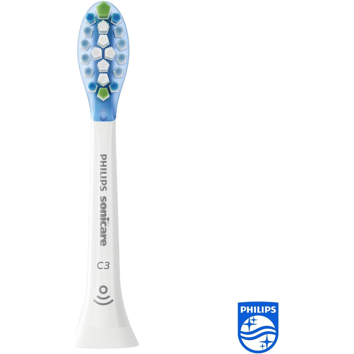 Оригінальні насадки для звукової зубної щітки Philips Sonicare C3 Premium Plaque Defense Standard - 4 упаковки білого кольору (модель HX9044/17) 4 шт.