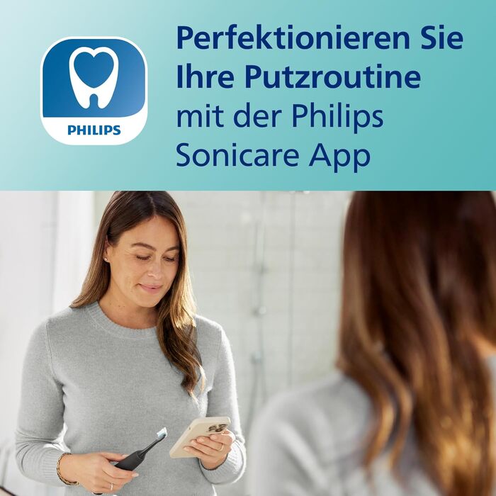 Електрична зубна щітка Philips Sonicare DiamondClean 9000, подвійна упаковка, звукова зубна щітка з додатком, датчик тиску, 4 режими чищення, 3 рівні інтенсивності, зарядне скло, чорний, модель HX9914/63