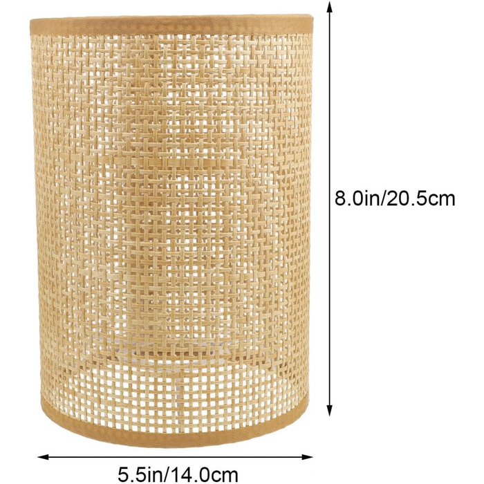 Заміна абажура з ротангового барабана E27/E14 Абажур люстри Натуральний плетений циліндр Покриття світла Настільна лампа Чохол для люстри Стоячі настільні лампи, 3 шт.