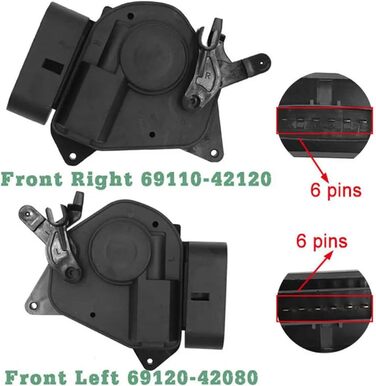Привід автомобільного дверного замка Зовнішній електропривод дверного замка Автомобільні аксесуари передній лівий правий 69120-42080 69110-42120 для Toyota Для RAV4 2001-2005 6912042080 Привід дверного замка (колір передній лівий