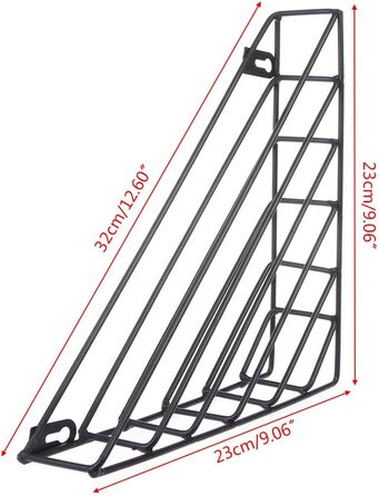 Північна геометрична залізна підставка для журналів, настінний кошик, домашній органайзер, декор, нова, чорна