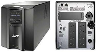 Джерело безперебійного живлення APC Smart-UPS SMT - SMT1500I - джерело безперебійного живлення 1 500 ВА (лінійний інтерактив, стабілізатор, РК-дисплей, 8 виходів IEC-C13, програмне забезпечення для вимкнення) Вихідна потужність 1500 ВА