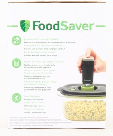 Акумуляторний ручний вакуумний пакувальник FoodSaver для запаювання харчових продуктів із зарядною станцією Міні вакуумний пакувальник з 1 контейнером для консервування та маринування та 5 вакуумними упаковувачами для зберігання свіжості VS1199 шт. Станда