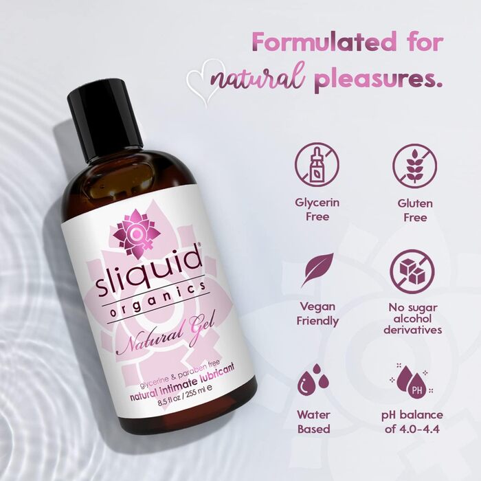 Натуральний гелевий мастило Sliquid Organics 255 мл