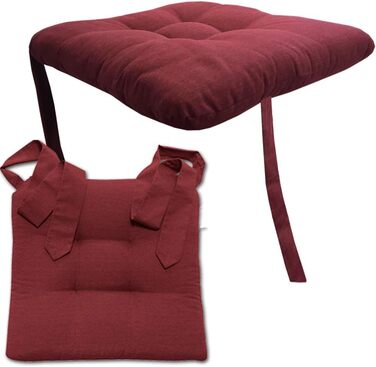 Подушка для сидіння JEMIDI Chair Cushion 42x46x7см - Подушка для сидіння на вулиці в приміщенні екстра товста - Подушка сидіння зі стрічкою для обіднього стільця садового стільця taupe