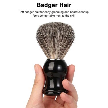 Набір щіток для гоління Badger Hair, Чоловічий набір інструментів для вологого гоління з тримачем щітки, підставка, мильниця, набір щіток для гоління, Набір інструментів для чищення гоління Набір для вологого гоління Чоловічий подарунковий набір