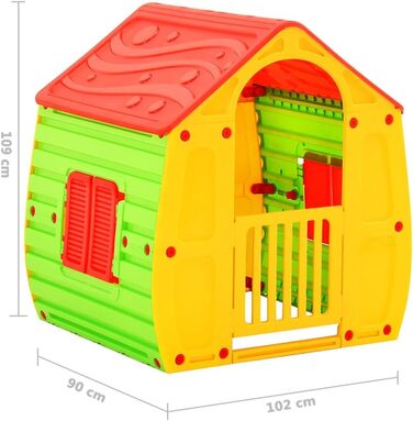 Дитячий ігровий будиночок УФ-стійкий ігровий будиночок садовий дитячий будиночок садовий будиночок для дітей фантазійні іграшки внутрішні зовнішні іграшки 102x90x109см
