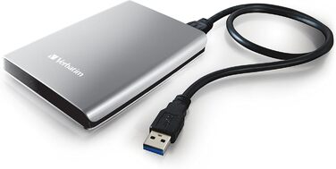 Накопичувач Verbatim Store n Go, 1 ТБ USB 3.0, сріблястий