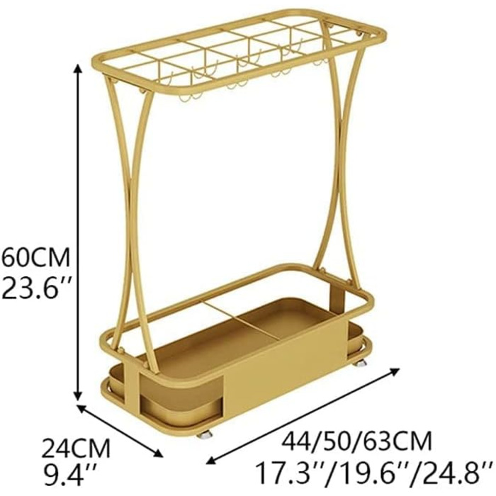 Тримач для парасольки MaGiLL, підставка для парасольки, скандинавське залізо, проста підставка для парасольки, вестибюль готелю, відро для парасольки, двері вітальні, бочка для парасольки, підвісний тримач для парасольки або 44 * 24 * 60 см