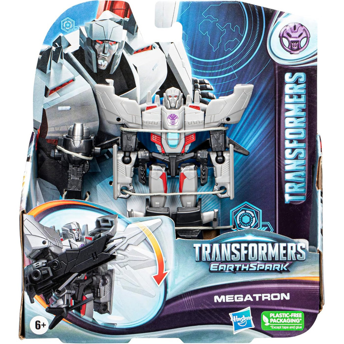 Іграшка Transformers EarthSpark Warrior-Class Megatron, фігурка воїна Мегатрона висотою 12,5 см, іграшка-робот для дітей віком від 6 років і старше