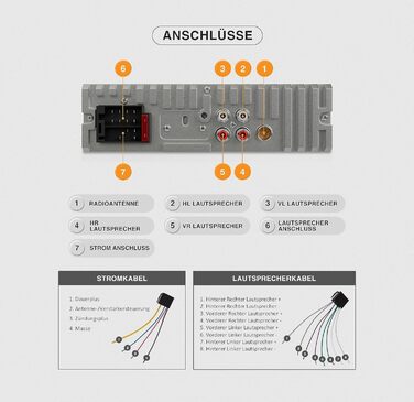 Універсальна автомагнітола 1 DIN з 2 USB-роз'ємами, MP3, RDS, ID3, RGB, AUX, SD слот для карти, функція гучного зв'язку, пульт дистанційного керування, 850G