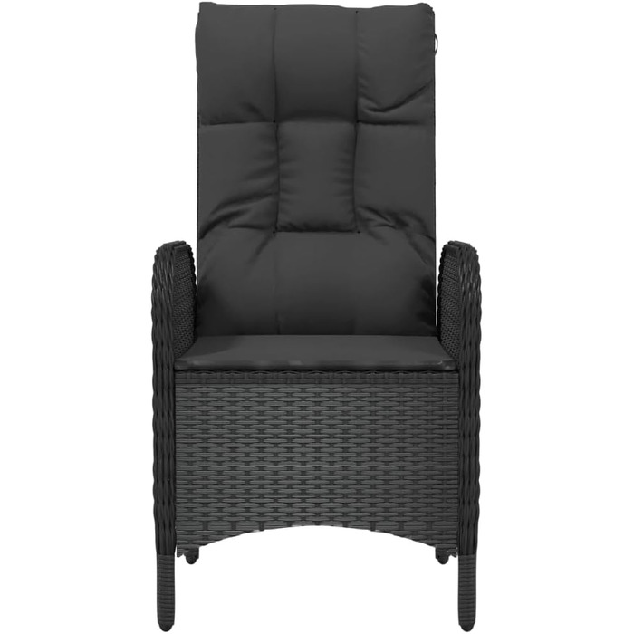 Садові стільці Hommdiy 2-місне садове крісло Poly Rattan Black Styles2 Black