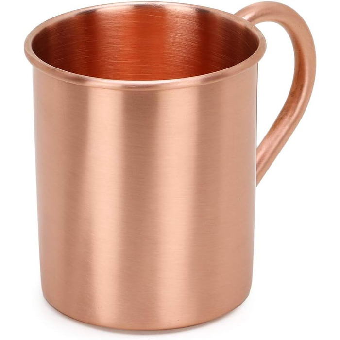 Кружка Zap Impex Moscow Mule, мідна, проста, ідеально підходить для будь-яких охолоджених напоїв, щоб розважитись в барі або вдома. Чудовий подарунковий набір для бару з 6 шт.