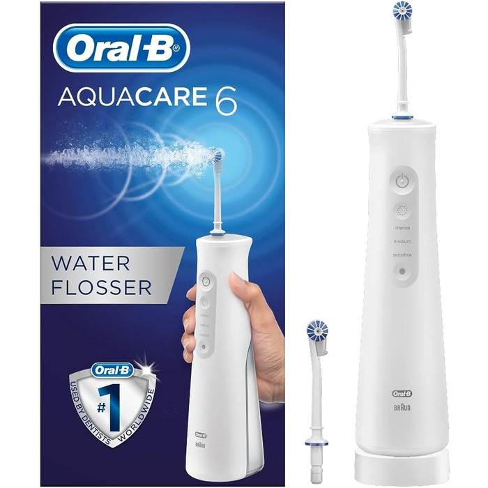 Іригатор для порожнини рота Oral-B Aquacare 6 Pro-Expert з технологією Oxyjet, іригатор для порожнини рота з 6 режимами очищення, 2-контактний штекер UK