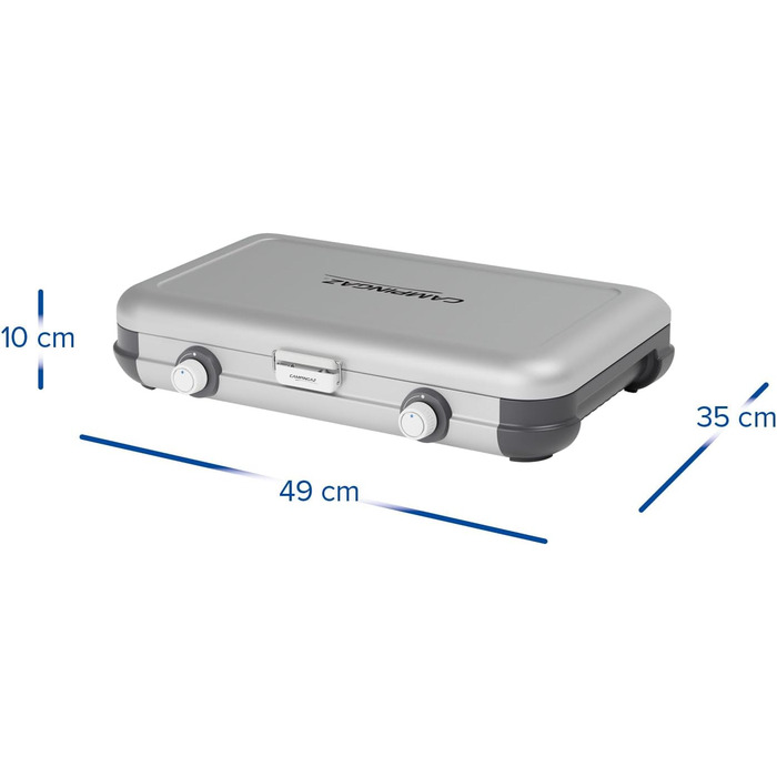 Плита для кемпінгу Campingaz Camping Kitchen 2 2-конфорочна газова плита потужністю 4000 Вт 2-конфорочна плита для кемпінгу знімні решітки робота з картриджем CV 470 та газовим балоном R904/907 робота з R-балоном