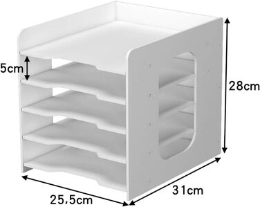 Лоток для документів PUNCIA A4 Лоток для листів 5 слотів ПВХ Настільний органайзер для файлів Лоток для паперу Зберігання файлів Система картотеки Тримач документів для Office Навчання Школа Офіс Office 5 кроків