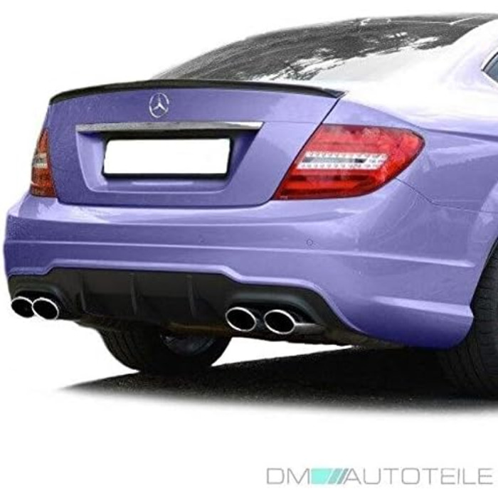 Дифузор заднього бампера чорний матовий тримач для C63 AMG, 204 C204