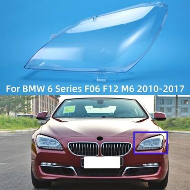 Для BMW 6 Series F06 F12 M6 630 640 650 2010 2011 2012 2013 2014 2015 2016 2017 Автомобільні фари Оболонка Фара Лінза ліва