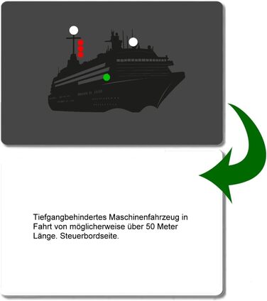 Повна коробка - 194 картки для прогулянкових суден - навігаційні знаки, світлові орієнтири, правила обходу, звукові сигнали - ідеальні аксесуари для ліцензії прогулянкового судна, вітрильного спорту та катання на човнах