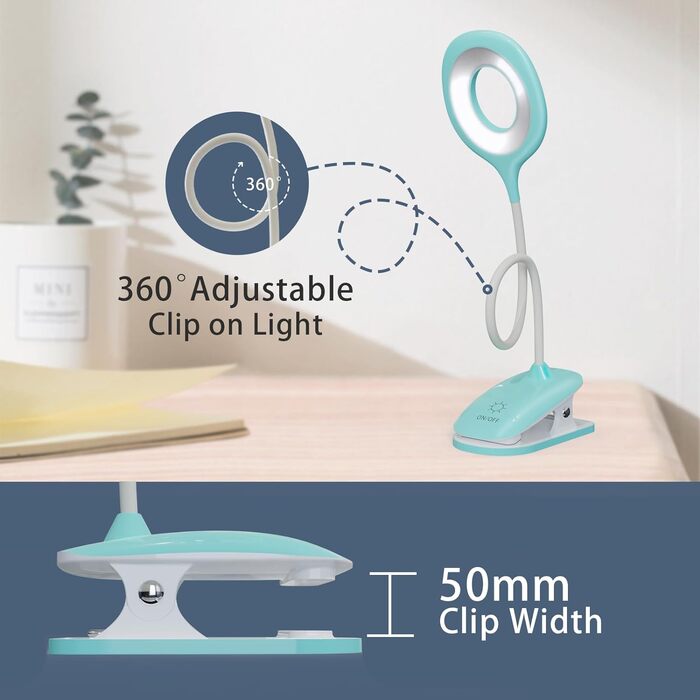 Ліжко, Світлодіодна лампа для читання Ліжко Touch Dimmable 3 кольори Ліжко Lamp Clamp Lamp Lamp Захист очей Gooseneck Лампа для читання Kids USB акумуляторна для навчання, робота