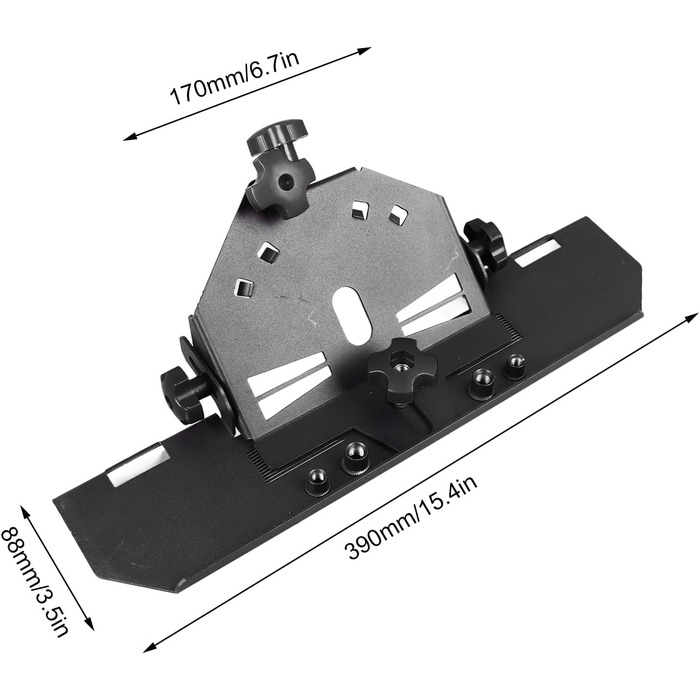 Косинець для керамічної плитки, 45-градусний скос для кутової шліфувальної машини 115 125 (чорний гвинт і гайка)