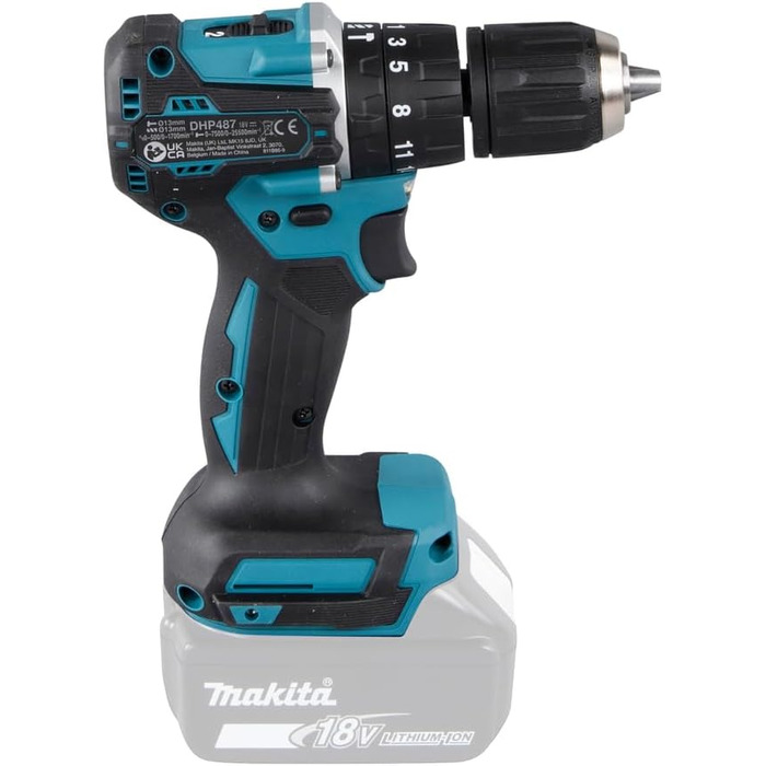 Акумуляторний комбінований дриль Makita DHP487Z 18V (без акумулятора, без зарядного пристрою) Акумуляторний комбінований дриль одинарний