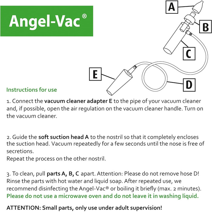 Для стандартних пилососів - Дитячий очищувач носа з м'якою всмоктувальною головкою для дітей від 0 років - клінічно протестовано - оригінальний назальний аспіратор для пилососів на 30 років Для стандартних пилососів