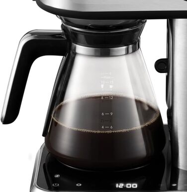 Кавоварка Russell Hobbs Barista регулювання міцності заварювання, функція холодного заварювання, піноутворювач молока Attentiv - Цифрова сенсорна панель управління (програмований таймер) Крапельна кавоварка 26230-56