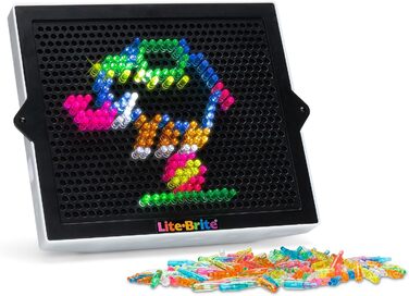 Основні Fun Lite-Brite Ultimate класична дошка для малювання з підсвіткою, світлодіодна дошка для малювання з кольорами, іграшка, що світиться в темряві, художня дошка для малювання з підсвіткою та неоновим ефектом Дошка для малювання не входить до компле