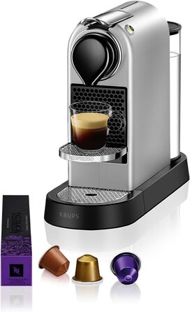 Кавоварка Krups Nespresso XN741B Окремо стояча еспресо-машина Автоматичне відключення 1-літровий бак для води 1260 Вт Срібло Сітіз