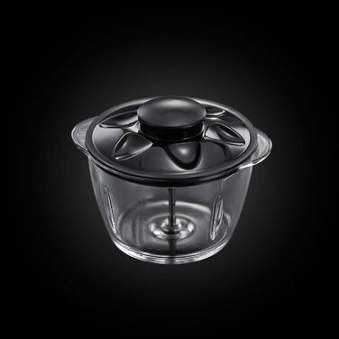 Електричний подрібнювач Russell Hobbs скляний контейнер з кришкою для зберігання Desire Red (500 мл, подрібнювач овочів, блендер, мульти-& універсальний подрібнювач овочів, фруктів і м'яса) 24660-56