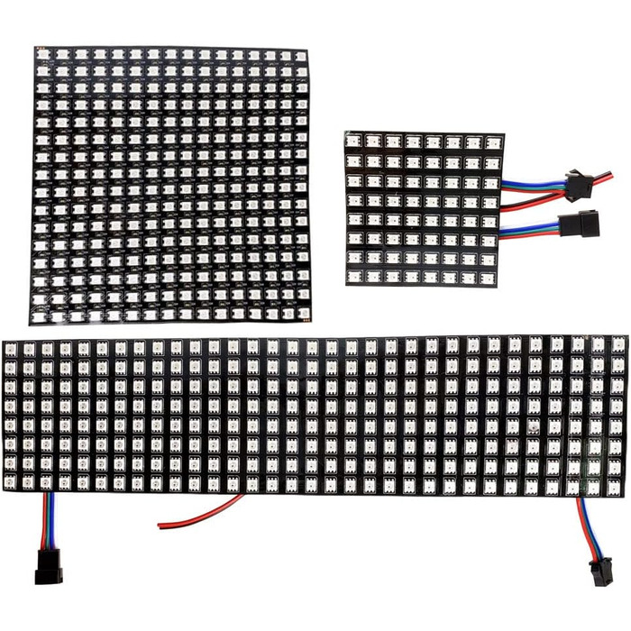 Гнучкий 16x16 8x32 піксельний панельний матричний екран WS2815 Світлодіодний модуль WS2812 Індивідуально адресована стрічка 5 В 12 В (8X32, 12 В WS2815 IC) 8X32 12 В Ws2815 Ic, 2812B RGBIC