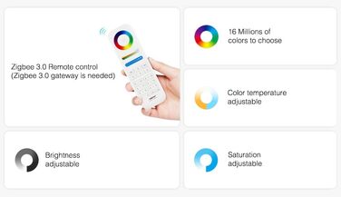 Диммер Milight Miboxer Zigbee3.0, одноколірний контролер світлодіодної стрічки, 12 В/24 В, сумісний із додатком Zigbee Storeo Echo / голосовим керуванням, (FUT106z)