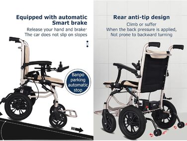 Міцний, компактний, електричний інвалідний візок, розумний портативний пристрій дальнього радіусу дії з подовженою батареєю та