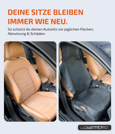 Універсальна сумісність із захисними накладками на переднє сидіння LIONSTRONG ВОДОНЕПРОНИКНА - Чохли для автомобільних сидінь Передні сидіння - Захисні кожухи для сидінь Чохли для автомобілів - Захисні накладки на сидіння автомобіля - Протектор для майсте