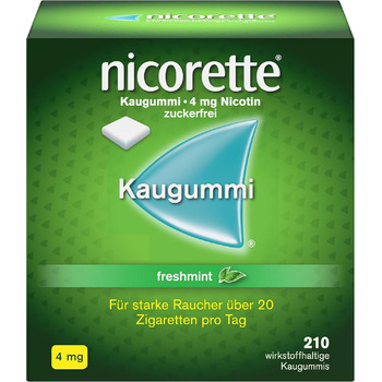 Жувальна гумка NICORETTE 4 мг freshmint Нікотинова жувальна гумка для відмови від куріння зі смаком м'яти з нікотином 4 мг Кинь палити 210 шт.