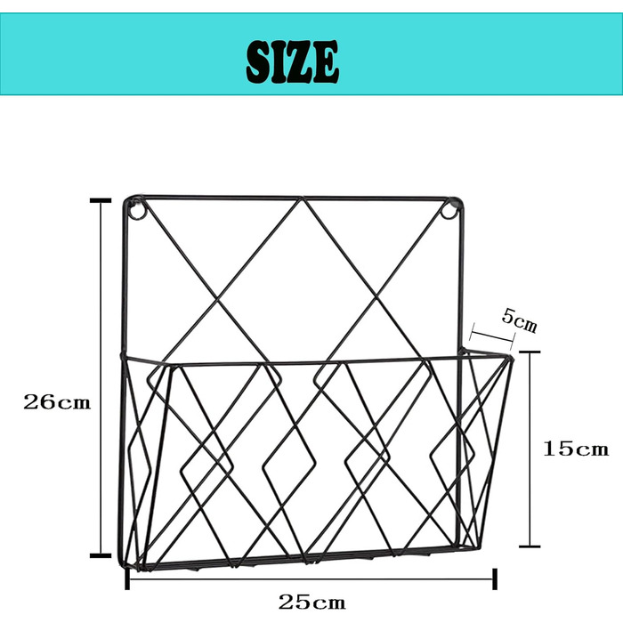 Настінна полиця, книжкова полиця, настінна стійка для журналів, стійка для журналів настінна металева, тримач для газет, тримач для газет настінний кошик залізний тримач для журналів Wan Для офісної вітальні (чорний)