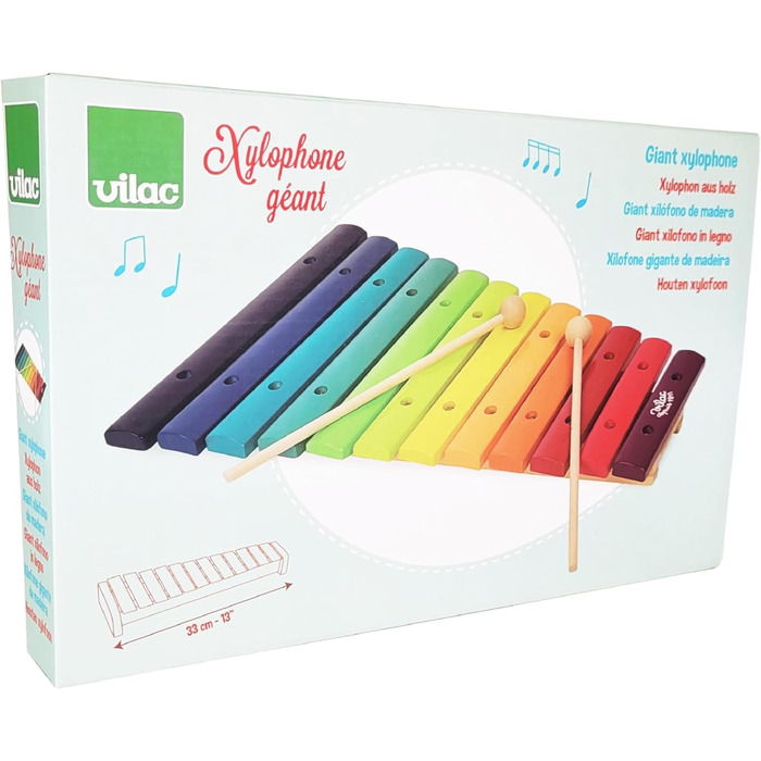 Ксилофон Vilac VIL8359 Rainbow Ксилофон сортова деревина, M