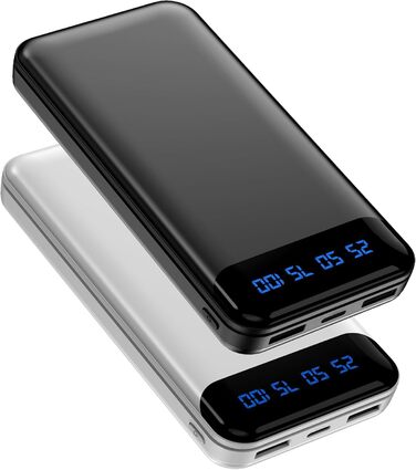 Упаковки 16000mAh Power Bank 3A, портативний зарядний пристрій із РК-дисплеєм і швидкою зарядкою, маленький, але міцний зовнішній акумулятор для мобільного телефону з iPhone 15 14 13 12 Pro Max, смартфони, 2