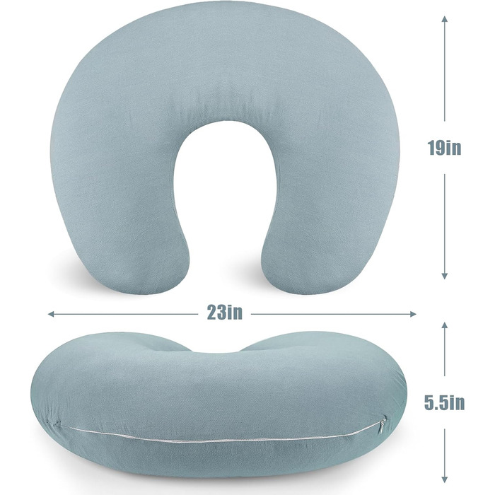 Наволочка SWESEN Nursing Pillow Cover for Baby Girls, Nursing Pillow Slipcover, щільно прилягає до дитячої подушки для годування, придатна для машинного прання та дихання, зелена, 2 шт.