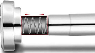 Карниз для душових штор Телескопічна штанга з нержавіючої сталі довжиною від 40-230 см на вибір без свердління (штанга 105-185 см)