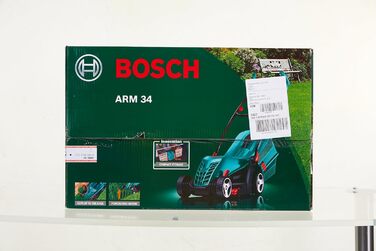 Електрична газонокосарка Bosch ARM 34 (травозбірник, картонна коробка, висота зрізу 20-70 мм, ширина зрізу 34 см, 11 кг, 1300 Вт) Газонокосарка ARM34