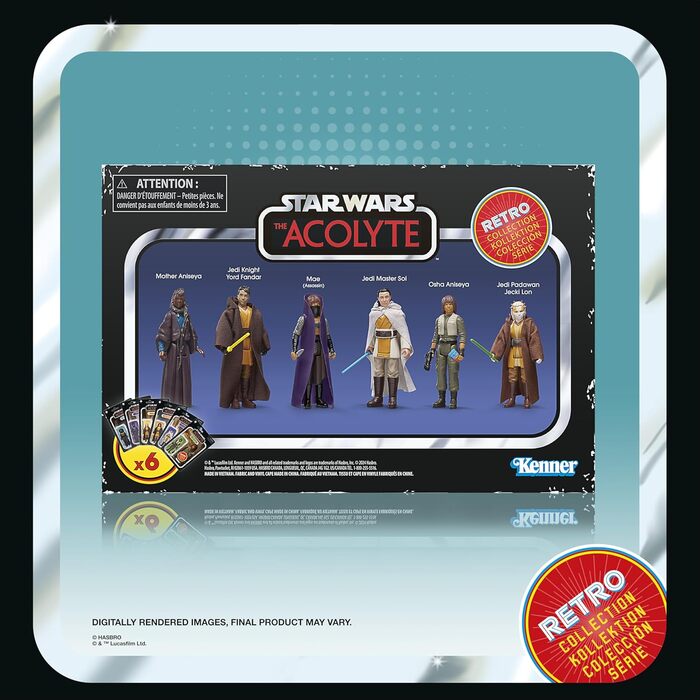 Ретро-колекція Star Wars The Acolyte Multipack, фігурки 6 шт. , масштаб 9,5 см