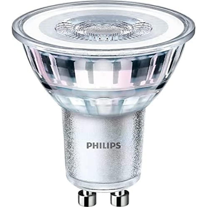 Лампи Philips LED Classic GU10 Warm Glow (50 Вт), рефлекторні світлодіодні плями з регулюванням яскравості та теплим білим світлом, енергозберігаючі лампи з тривалим терміном служби (35 Вт, 2 шт. и (1 упаковка), не затемнюються)