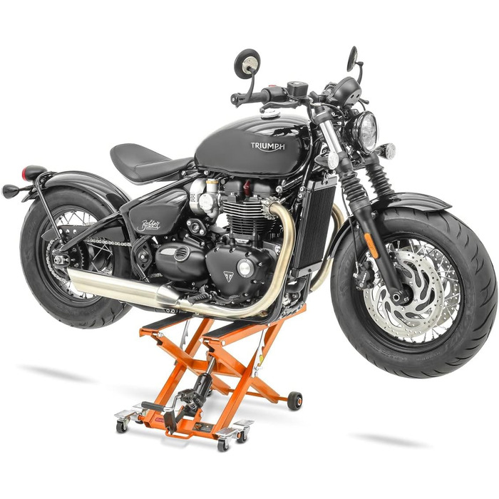 Мотоциклетний підйомник для Triumph Bonneville Bobber/Black/Speedmaster, America Hydraulic XL 500kg Orange