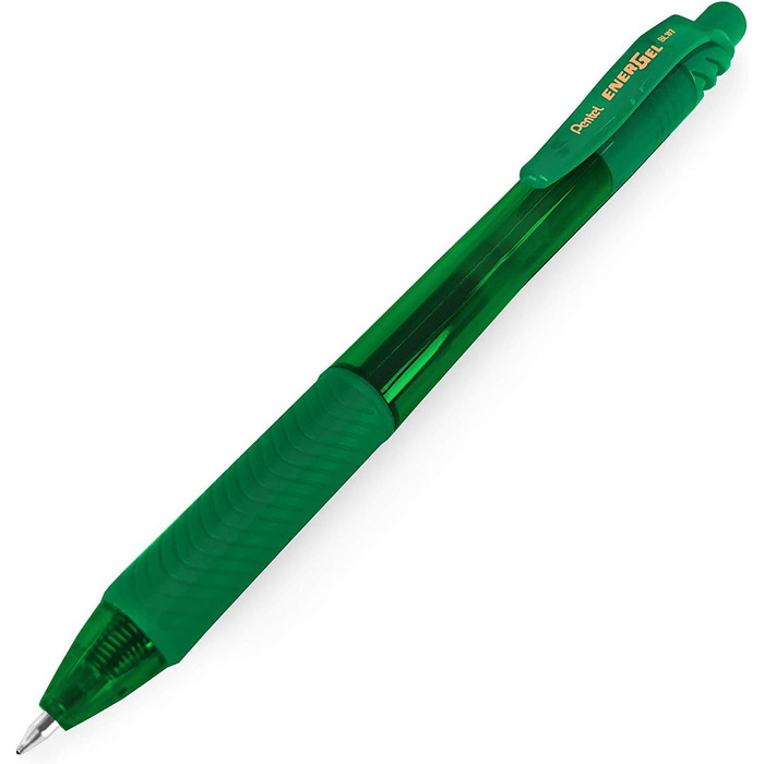 Ручка для роликів Pentel Energel X BL107, висувна, 0,7 мм, зелена, в упаковці 12 шт.