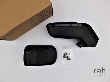 Підлокітник Rati Armster2 підходить для FIAT 500L 2012-2017 / FIAT 500L LIVING 2012-2017 / FIAT 500L TREKKING 2012-2017 чорний Центральний підлокітник з відсіком для зберігання, ідеально підходить для центральної консолі BLACK & POCKET